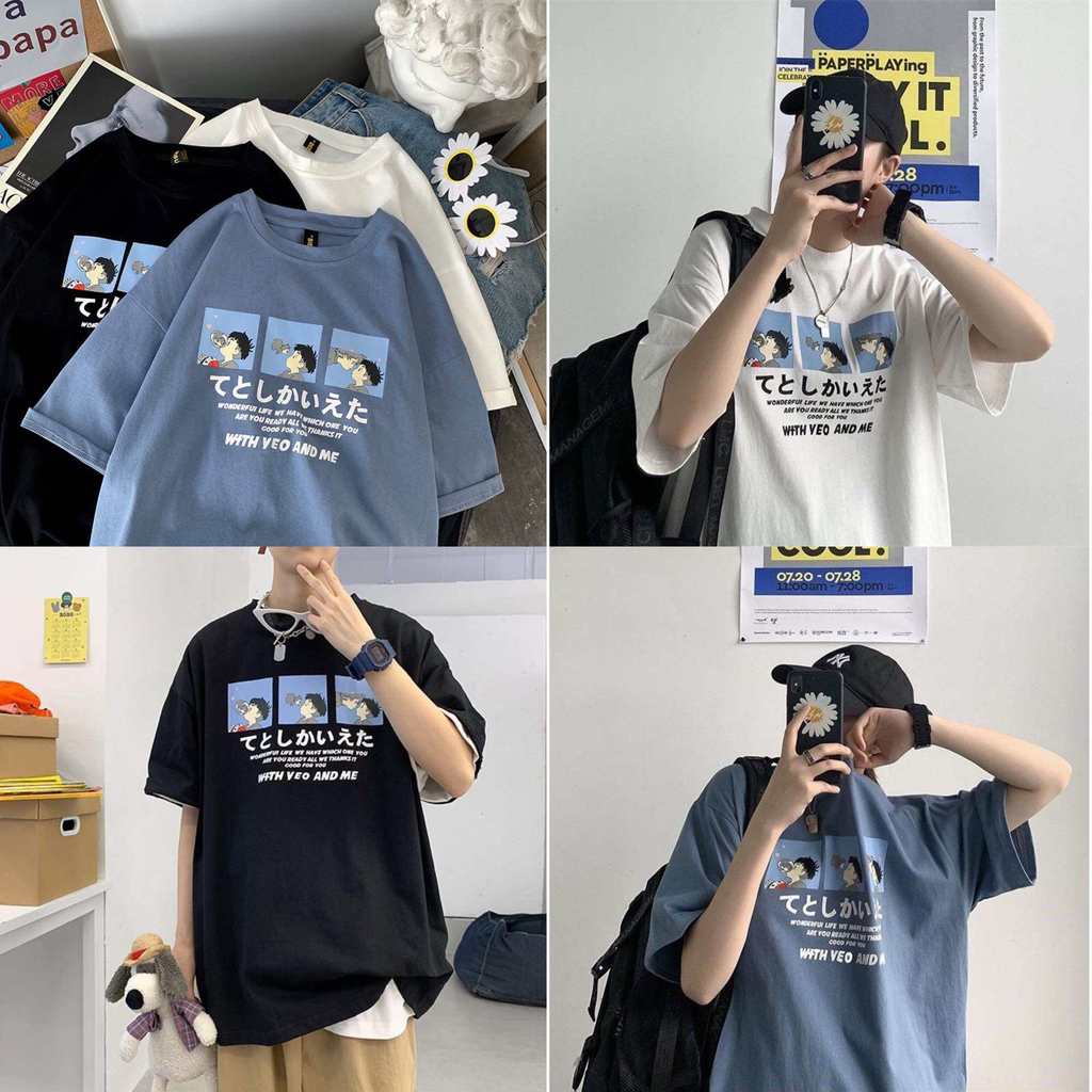 Se7en shop เสื้อยืดคอกลมแขนสั้น เสื้อยืดคอกลม ใส่ได้ทั้งหญิงทั้งชาย