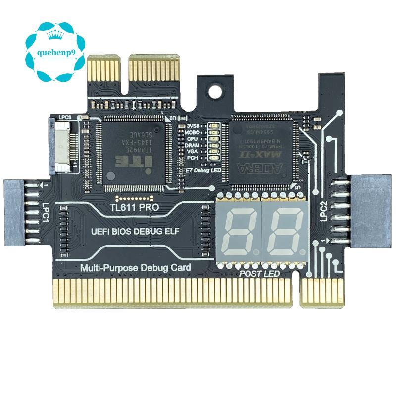 [Fast Q9]TL611 PRO การ์ดวินิจฉัย, การ์ดวินิจฉัย Pcie สําหรับเมนบอร์ด Pci ตั้งโต๊ะและแล็ปท็อป (สีดํา)