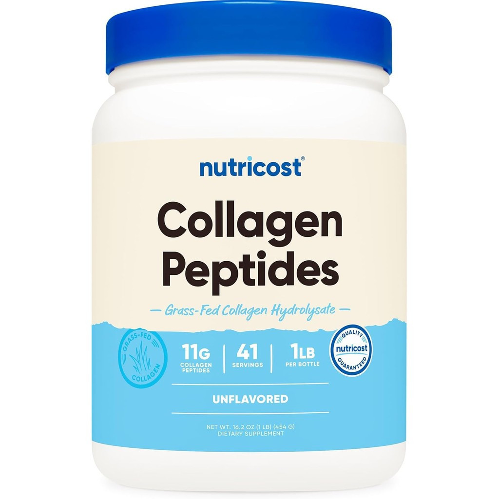 Nutricot Collagen Peptides Powder 1LB (454 G) - Grass Fed Bovine Collagen Hydrolysate (รสจืด)