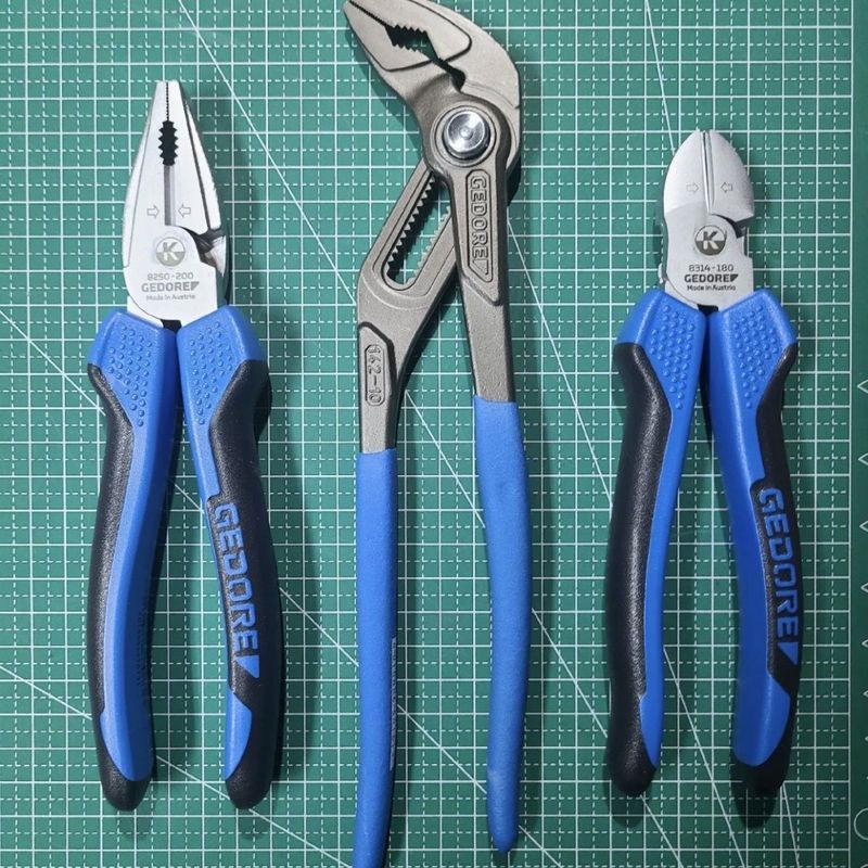 เยอรมัน GEDORE GEDORE Fitter เครื่องมือชุดสามชิ้น S8393 ลวดเหล็ก + ปั๊มน้ํา + คีมเส้นทแยงมุม c