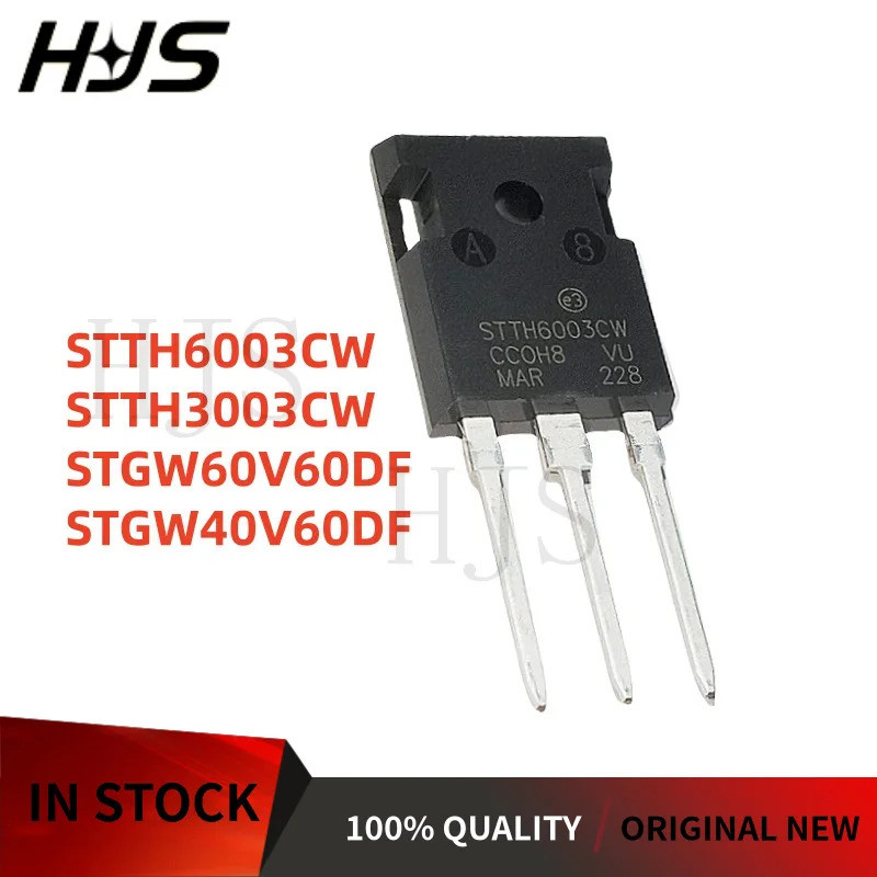 5PCS STTH6003CW STTH3003CW STGW60V60DF STGW40V60DF GW60V60DF GW40V60DF TO-247 Field Effect ทรานซิสเต