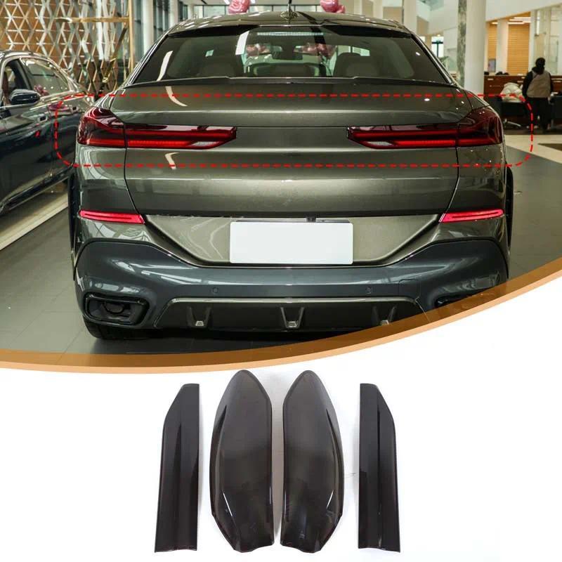 สําหรับ BMW X6 G06 X6M F96 2020-2025 + ABS สีดํารถจัดแต่งทรงผมไฟท้ายตกแต่งสติกเกอร์การปรับเปลี่ยนรถอ