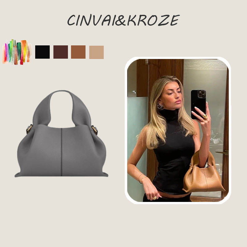 CINVAI&KROZE  แฟชั่นหรูหราและระดับไฮเอนด์ ปู่ กระเป๋าถือวรรณกรรมเรียบง่ายกระเป๋าสะพายคัมมิง