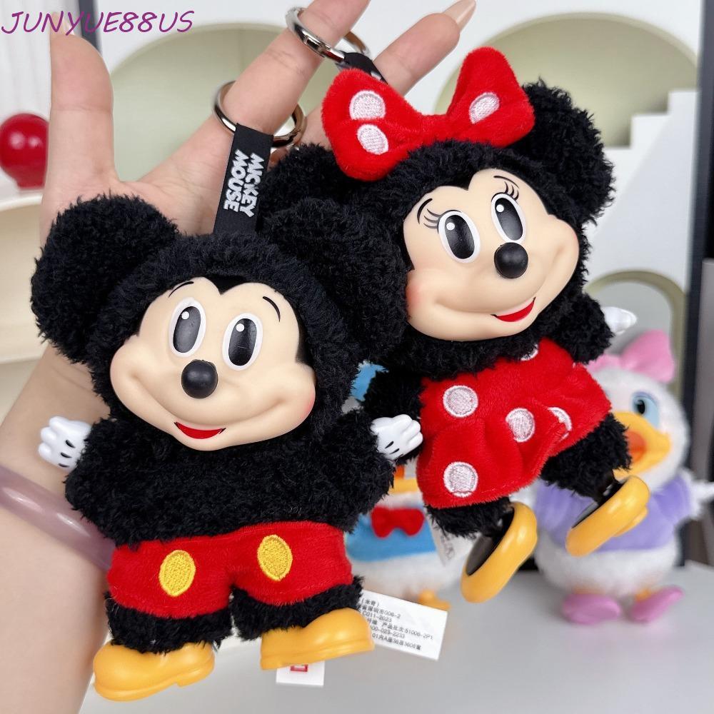 JUNYUE88US ตัวเลขตุ๊กตาครอบครัว Mickey, Minnie พลูโต Daisy Goofy Chip Dale Mickey Minnie พวงกุญแจตุ๊