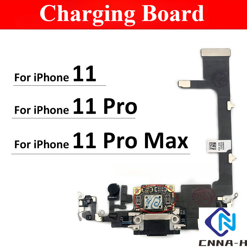 พอร์ตชาร์จ USB Charger Board Flex Cable สําหรับโทรศัพท์ 11 Pro 11Pro Max Dock Connector พร้อม Micro พร้อมโลโก้