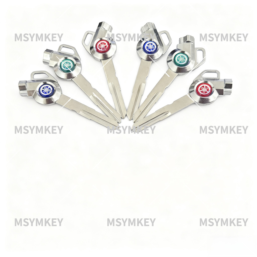ช่องว่างกุญแจสังกะสีสําหรับ YAMAHA MIO / MIO GEAR / FAZZIO Key 2Line/ Double Groove LEFT BLADE (ฟรีสามแม่เหล็ก)
