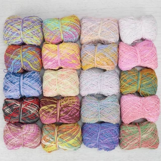 ไหมคอตตอนซัมเมอร์ เบอร์20 สีเหลือบ ชุดรวมสี 200 กรัม ไหมฝ้ายสำหรับงานถัก และงานปัก