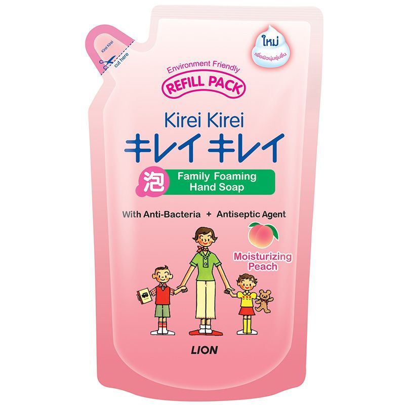 คิเรอิโฟมล้างมือกลิ่นพีช 200มล. รีฟิล Kirei Hand Soap Peach Refill 200ml. [หมายเลขบาร์โค้ด 8850002026506 ]