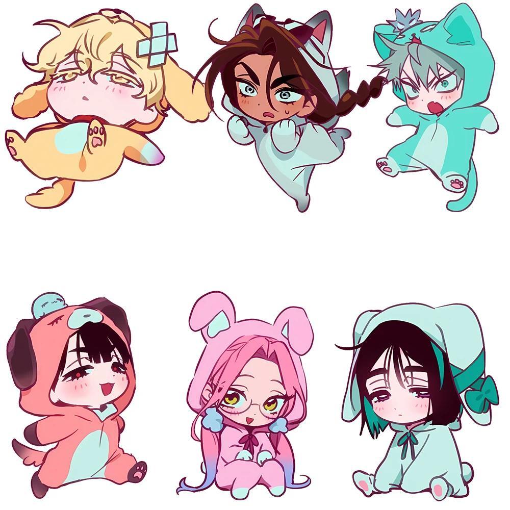 อะนิเมะพวงกุญแจ Alien Stage Chibis สําหรับผู้หญิงอุปกรณ์เสริมกระเป๋าน่ารัก Luka Ivan Till Mizi Hyuna