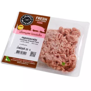 เจมส์เดอะบุชเชอร์ หมูบดอนามัย 200กรัม James the Butcher Hygienic Ground Pork 200g. [หมายเลขบาร์โค้ด 8853474030491 ]