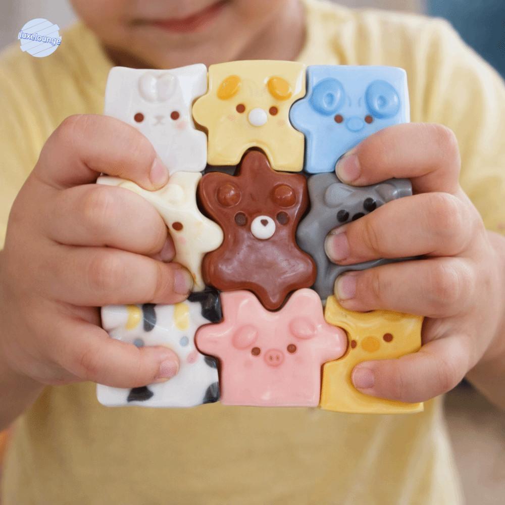 สกุชชี่ squishy ของเล่นเด็ก หรูหรา ของเล่นปริศนาซิลิโคน,สกุชชี่ ของเล่นบีบ Squishy,สัตว์เล็กที่มีสีสันเหนียวทําด้วยมือซิลิโคนจิ๊กซอว์ปริศนาของเล่นสํา