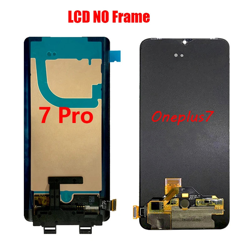 จอแสดงผล LCD AMOLED สําหรับ OnePlus 7 Pro 8 Pro 7T Pro 7 8 เปลี่ยนหน้าจอพร้อมกรอบซ่อมเครื่องมือและฟิ