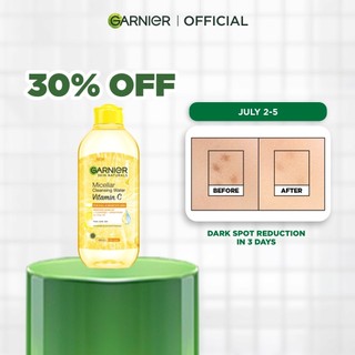 Garnier Brightening Micellar Water w/ Vitamin C - Makeup Remover, Toner for Dark Spots (125ML/400ML)