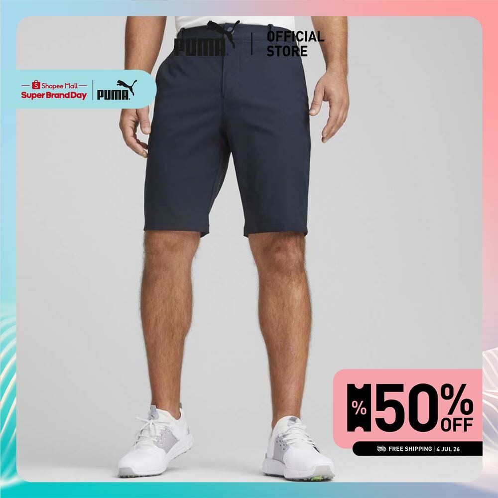 PUMA GOLF - กางเกงขาสั้นผู้ชายสำหรับกีฬากอล์ฟ Dealer 10" สีฟ้า  53552205