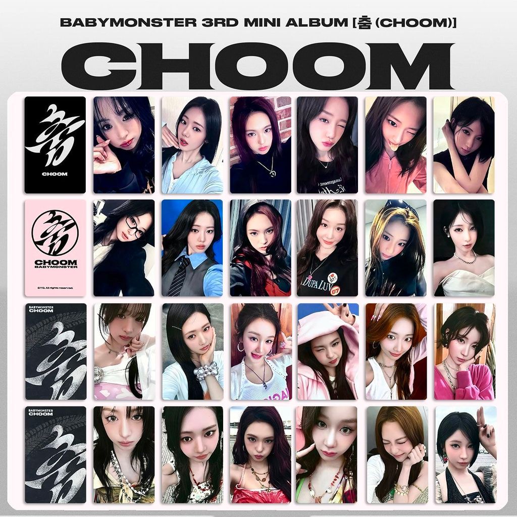 BABYMONSTER CHOOM สินค้าออฟไลน์ของขวัญพิเศษ Photocard Clock Song Card BM Lucky Card