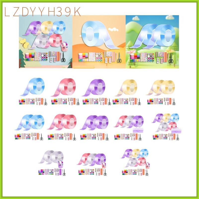 [lzdyyh39k] Bubble Blowing Double Sided Tape Educational Sensory Toy Strong Sticky Tape สําหรับผู้ให
