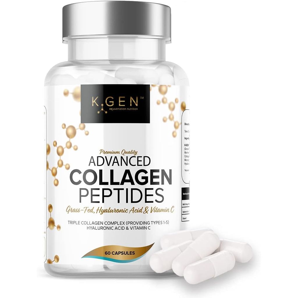 อาหารเสริมคอลลาเจนบริสุทธิ์แคปซูล Grass Fed Advanced Multi Collagen Peptides | เม็ดผงคอลลาเจนสําหรับ