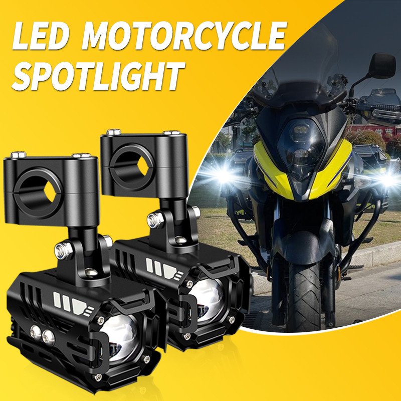 1 ชุด Universal ขับรถเสริม Moto โคมไฟสําหรับ Suzuki GSF 650 BANDIT GSF650 Bandit Spotlight ไฟหน้าหมอ