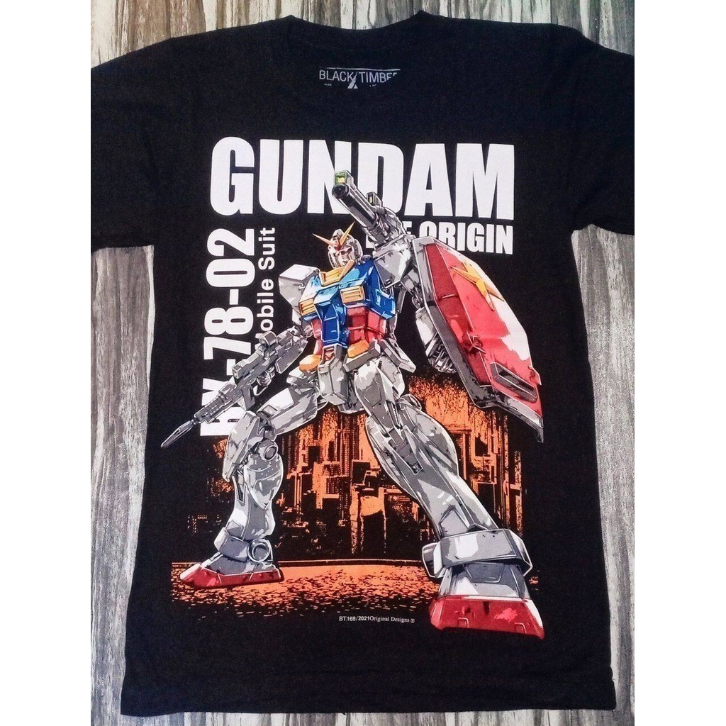 Bt168 2026 แฟชั่น Gundam the Origin Rx-78-02 Mobile Suit ญี่ปุ่นอะนิเมะ Mech Fan Art Collection เสื้