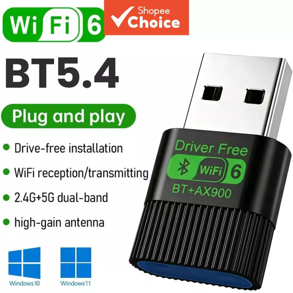 ดองเกิล USB WIFI สําหรับเดสก์ท็อป อะแดปเตอร์ WiFi ไร้สายบลูทูธ 600Mbps, ตัวรับสัญญาณ WiFi BT แบบ USB, ความถี่คู่, เชื่อมต่ออินเทอร์เน็ตความเร็วสูง, รองรับโน้ตบุ๊กและเดสก์ท็อปที่ใช้ Windows 10/11, เสียบแล้วใช้งานได้เลย พร้อมไดร์เวอร์ในตัว