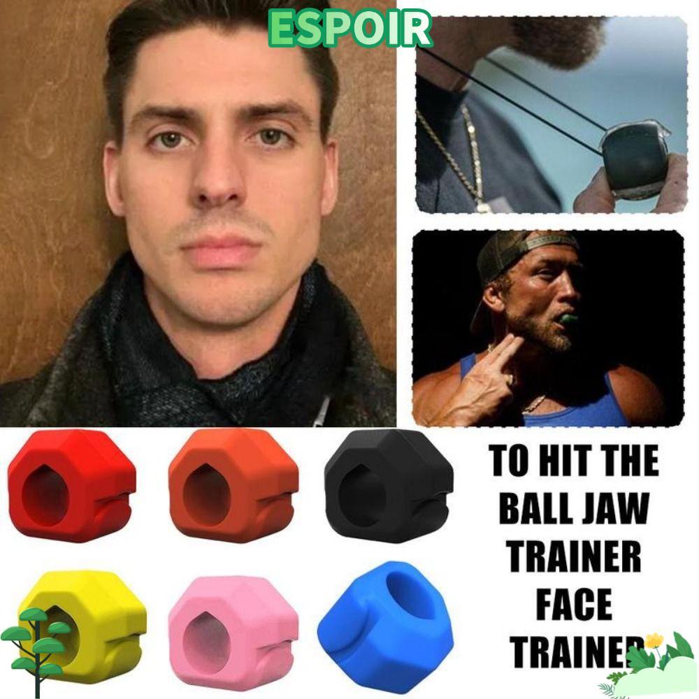 IESPOIRHA Jawline Exerciser, Gum เม็ด Anti-stress Jaw Trainer, BPA ฟรี Exerciser Shaper ซิลิโคนนวด B