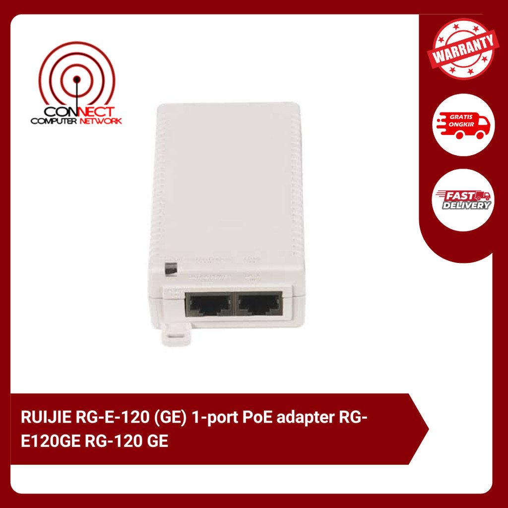 RUIJIE RG-E-120 (GE) อะแดปเตอร์ PoE 1 พอร์ต RG-E120GE RG-120 GE