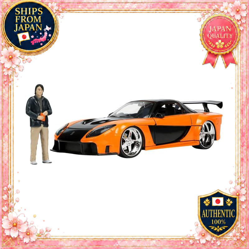 Kyosho Jada Toys Fast & Furious Series 1/24 Mazda RX-7 Orange w/ Han Roof Figure Completed Item JADA