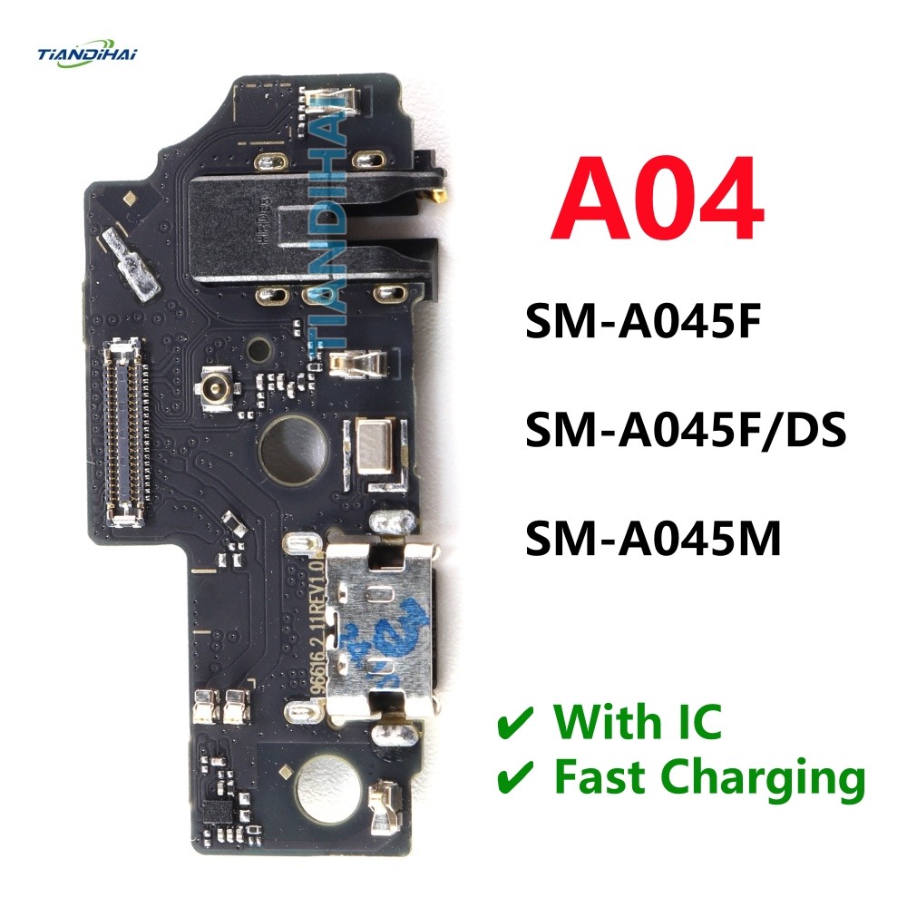 USB ชาร์จ Dock พอร์ตสําหรับ Samsung Galaxy A04 A045F A045F/DS A045M A045 Charger ประเภท C ปลั๊ก Mic 