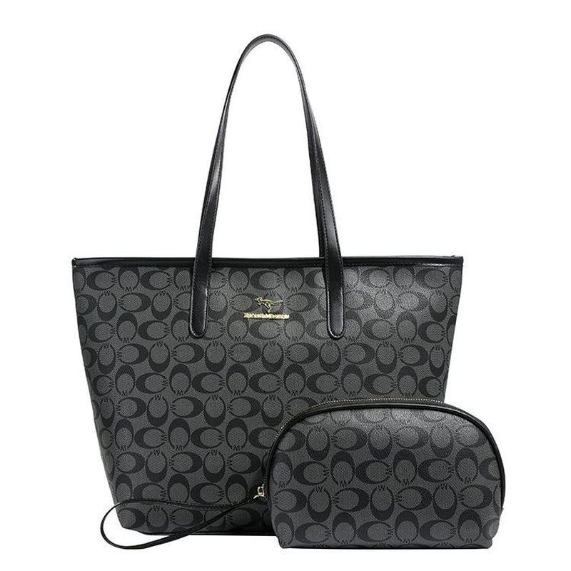 Letter Tote Bag Young Fashion Trend Large-ความจุกระเป๋าหญิงรุ่นHigh-MatchจําลองToteกระเป๋าขนาดใหญ่-ค