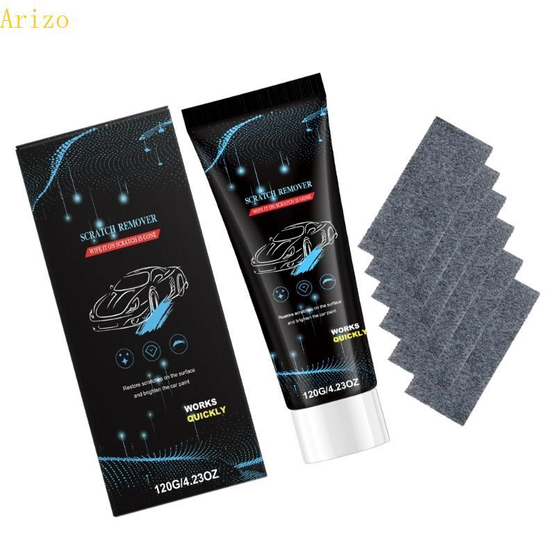Arizo Car Scratch Remover Kit พร้อมหลอดซ่อมและ 6 เช็ดผ้า Wipe-On ชุดดูแลสีรถสําหรับ Light Scratch To