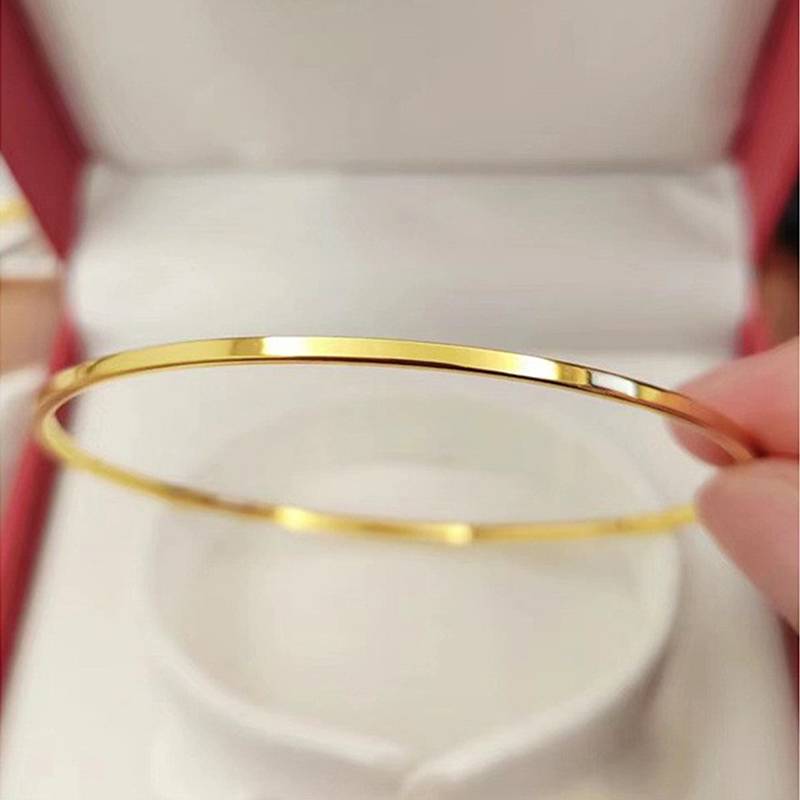 ADTH ไทเทเนียมเหล็ก Simple Plain Circle บางกําไลข้อมือผู้หญิงสร้อยข้อมือวินเทจเครื่องประดับ Pary ของขวัญ Martijn