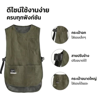HN ผ้ากันเปื้อน กันน้ำ กันเปื้อน ผ้ากันเปื้อนแขนกุดแบบตาข่าย ไม่อับ ปรับสายได้ ทำความสะอาดง่าย ห้องครัว ร้านกาแฟ