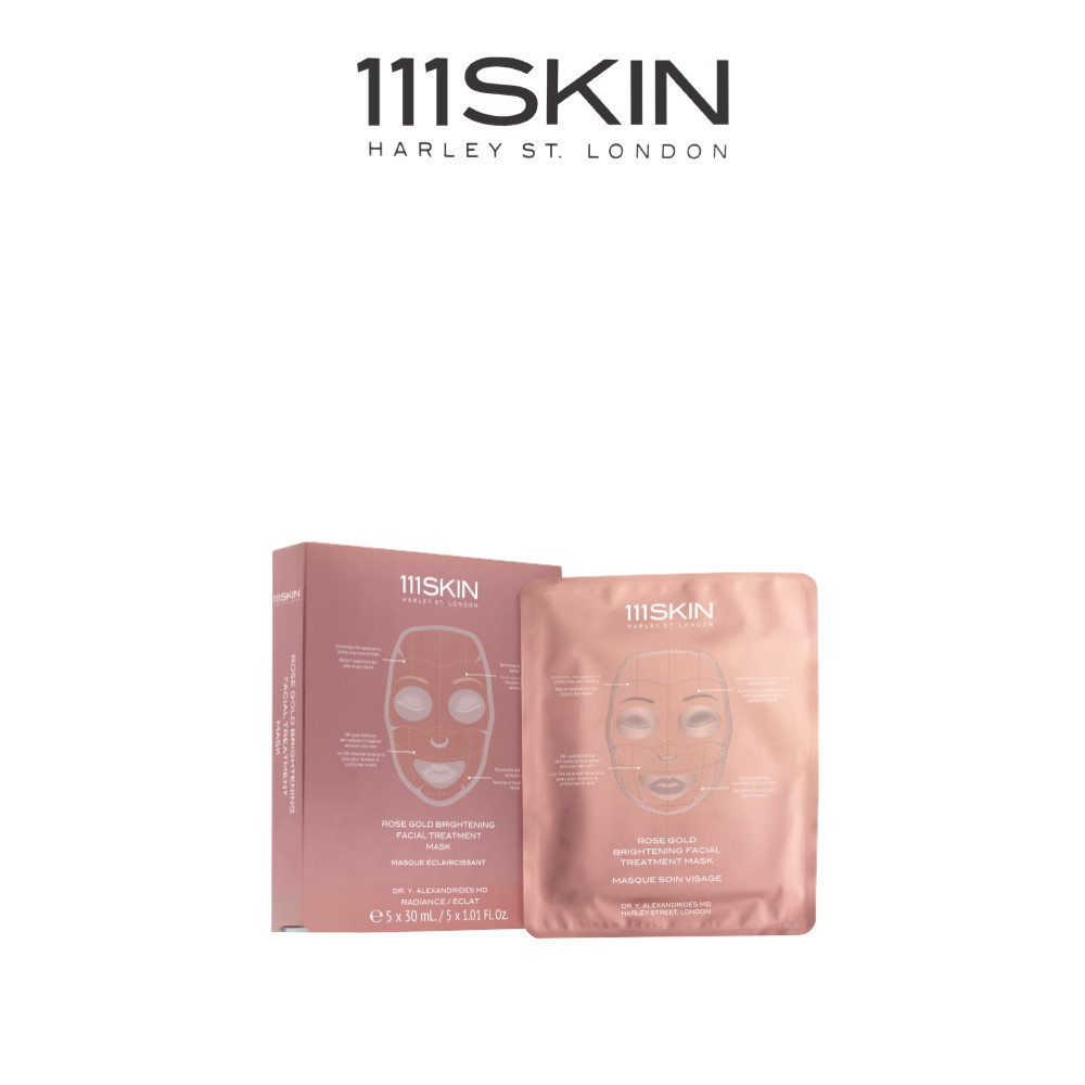 111SKIN - ROSE GOLD BRIGHTENING FACIAL TREATMENT MASK 5*30 ML. 111สกิน โรส โกลด์ไบรท์เทนนิ่ง เฟเชียล ทรีทเม้นท์มาส์ก