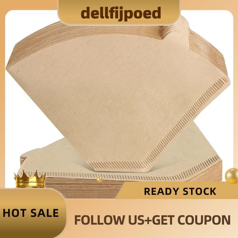 dellfijpoedCone ตัวกรองกรวยไม่ฟอกขาว 8-12 ถ้วยสําหรับ Pour over และเครื่องชงกาแฟแบบหยด