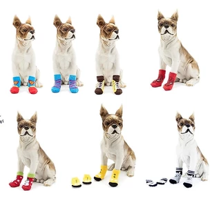 Happy PETs ถุงเท้าสุนัข ไซส์ S-XL [เลือกลายได้]🐾 ใส่ได้ทั้งหมา แมว มีกันลื่น