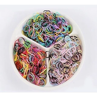 พร้อมส่ง!! ยางรัดผม ยางมัดผม หนังยางรัดผม ที่รัดผม เส้นเล็ก ยางมัดผมเด็ก หนังยางแฟชั่น แบบยืด ถุงใหญ่ (คละสี)