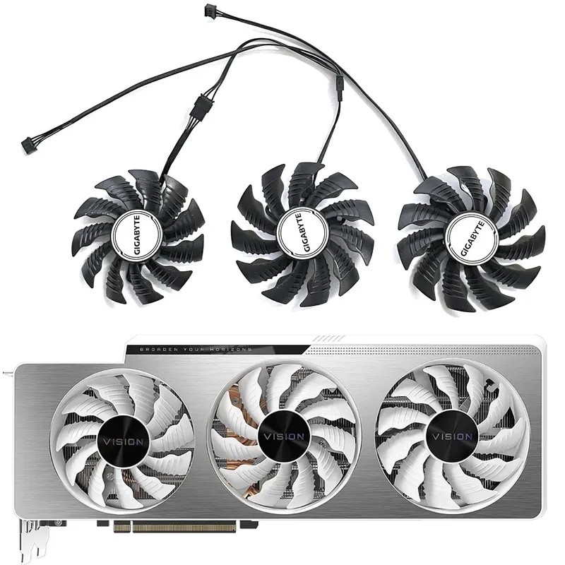3FAN PLA09215S12H T129215BU 4PIN 87 มม.82 มม.สําหรับ Gigabyte RTX 3070 3080 Ti RTX 3090 Vision OC 3X