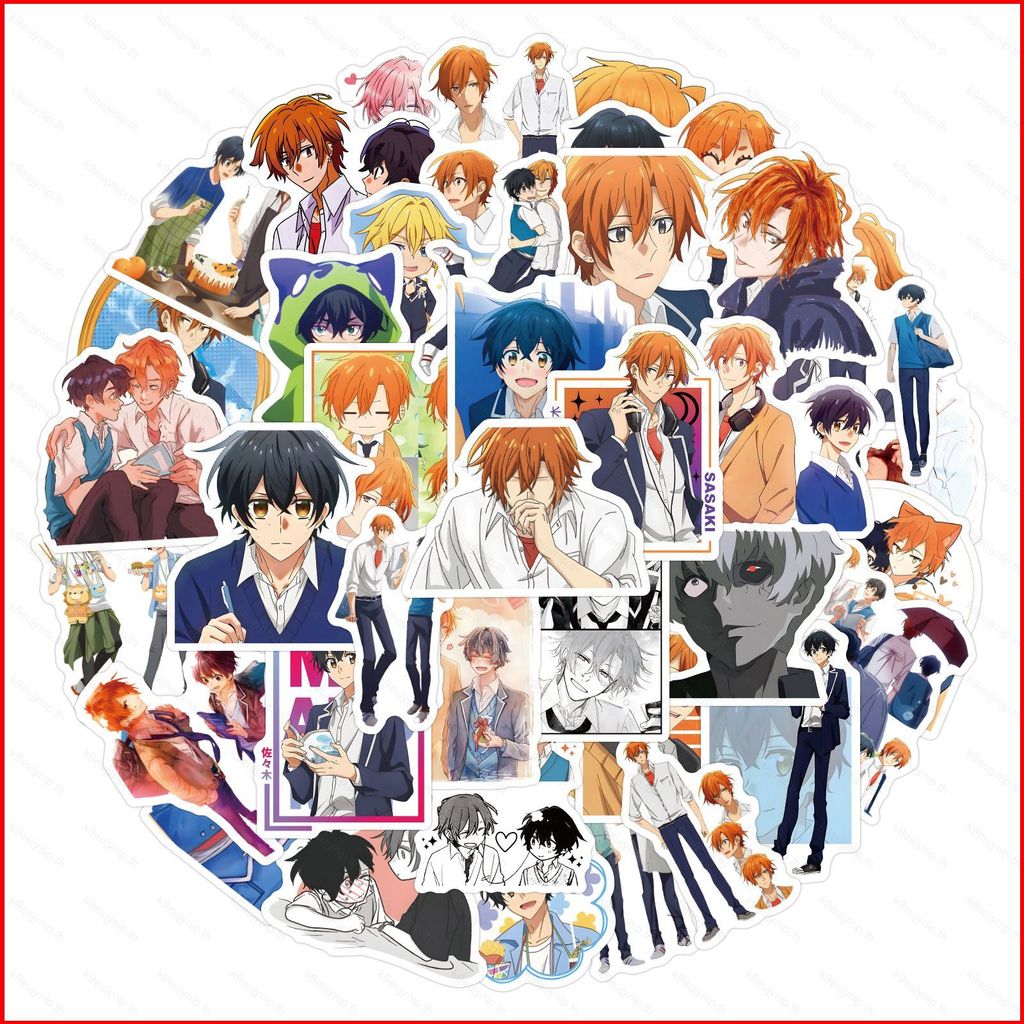 55 ชิ้น/เซ็ต Sasaki และ Miyano อะนิเมะสติ๊กเกอร์กราฟฟิตีขวดน้ํากันน้ํา Yoshikazu Miyano Shumei Sasak