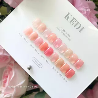 KEDI Nude Pink Series perfect gel polish 15ml สีเจลคุณภาพ โทนสีไซรัปสุขภาพดี