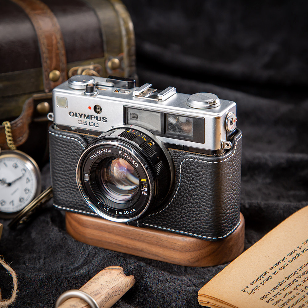 ไฟรวม เหมาะสําหรับ Olympus 35DC เคสป้องกัน 35SP ฟิล์มโทรศัพท์ซองหนังหนังวัวชั้นแรกกระเป๋ากล้องหนังแท