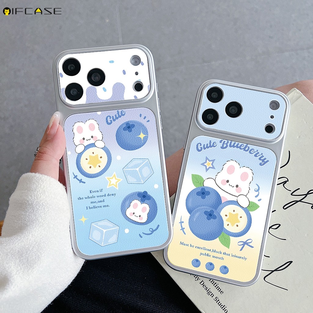 สําหรับOPPOค้นหาX9S X9 X8 X8S X7 X6 X5 F33 F31 F29 F27 F25 F23 F21 F21S F19 F11 Pro Plusเคสโทรศัพท์หนังPUน่ารักGradient Ice Creamกรณีบลูเบอร์รี่นุ่มกระต่าย