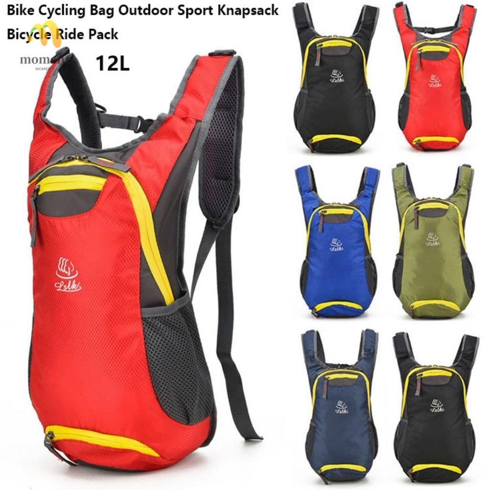 MOMENT Bike Cycling Bag, 5 สี 12L Outdoor Sport Knapsack, คุณภาพสูง 30*8*41cm Commute Backpack