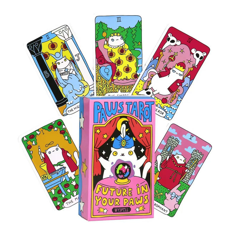 ไพ่ทาโรต์ Wyspell Cat Tarot Divination Prophecy คอลเลกชันการ์ด