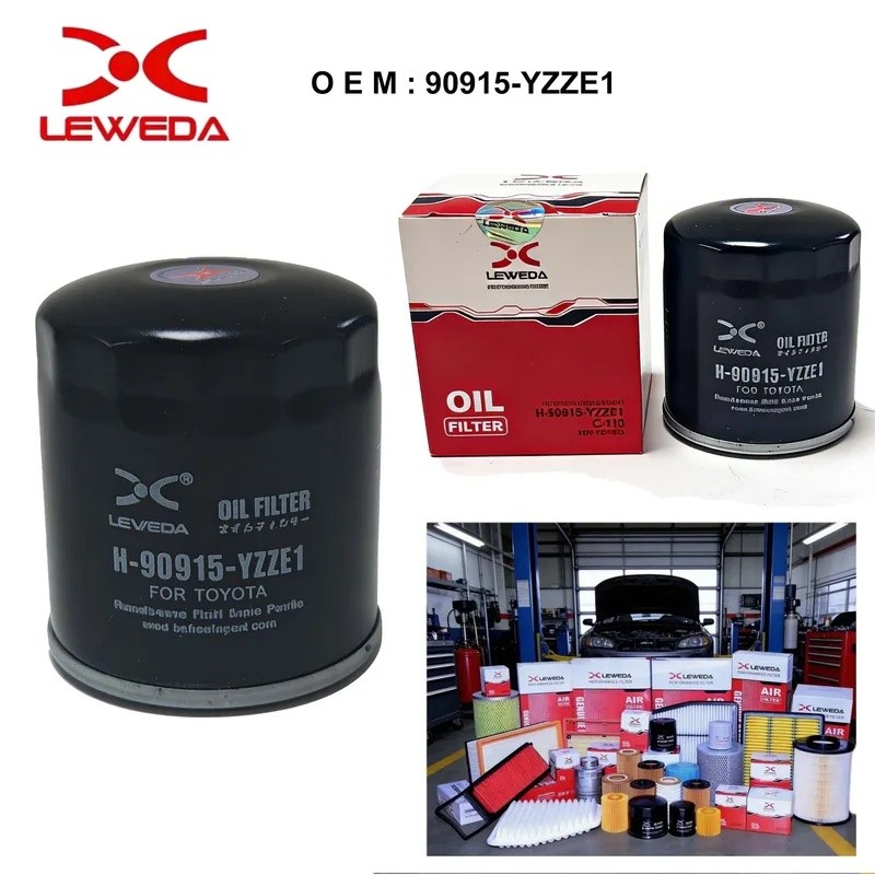 LEWEDA กรองน้ํามันแท้ 90915-YZZE1 สําหรับ Toyota Corolla Camry RAV4 Highlander Lexus ES RX เปลี่ยน 9