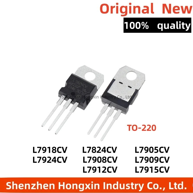 5PCS L7824CV L7905CV L7908CV L7909CV L7912CV L7915CV L7924CV TO-220 Field Effect ทรานซิสเตอร์ขายส่ง