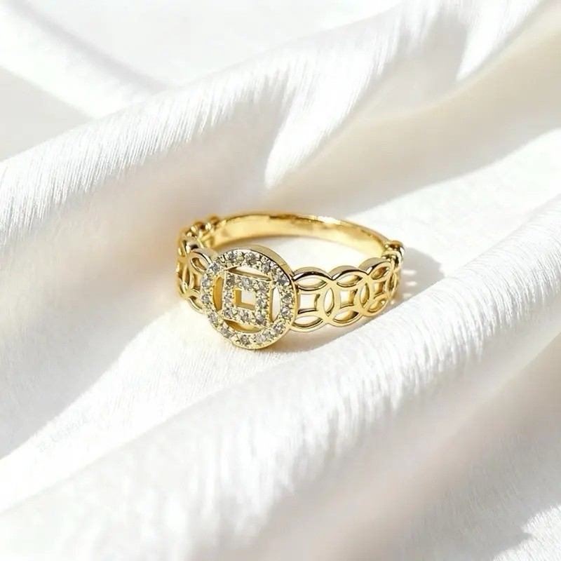 ทอง-plated original pawnableNasasangla 99.99% lucky charm เงิน catcher แหวนสําหรับผู้หญิงและผู้ชายขอ