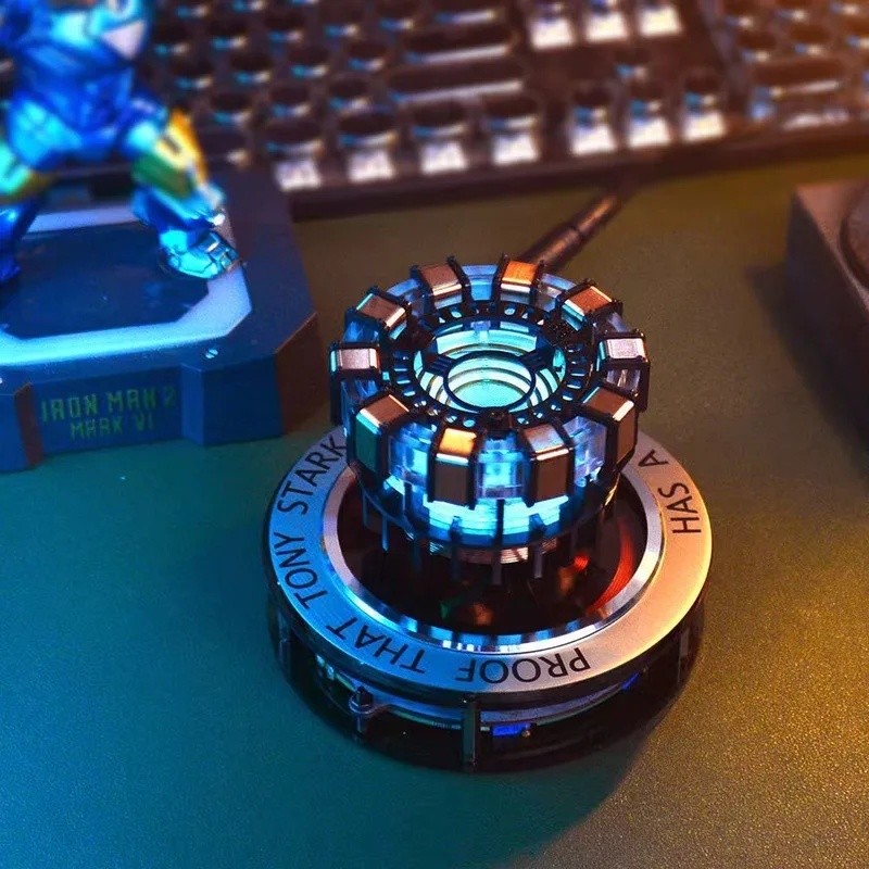 Magnetic Levitation Reactor โมดูลพร้อมไฟ LED Simulating Iron Man Movement Magnetic Levitation Display Rack