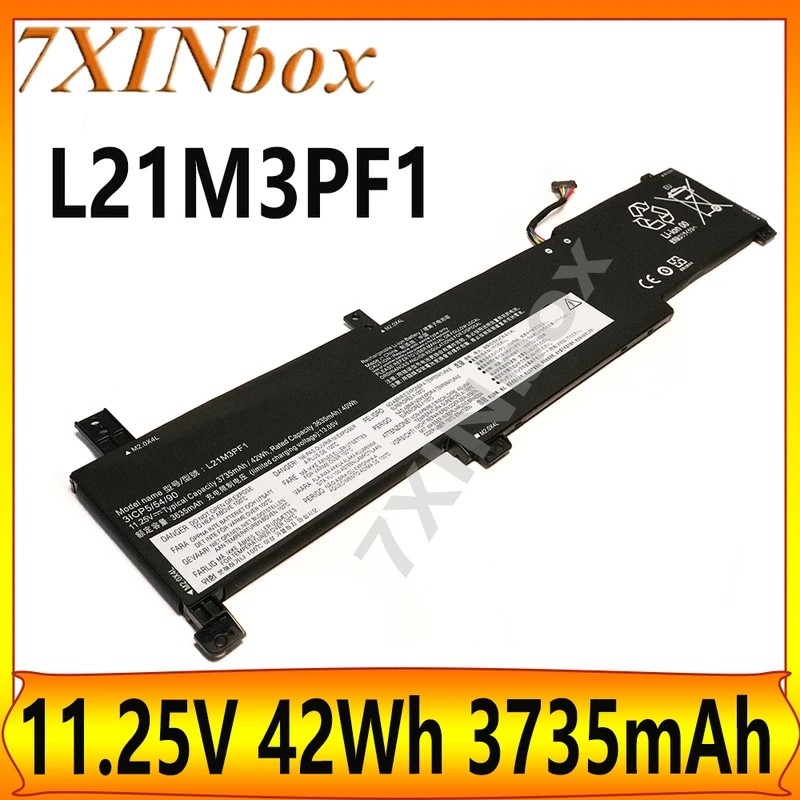 7XINbox L21M3PF1 L21M3PF0 11.25V 42Wh 3735mAh OEM แบตเตอรี่แล็ปท็อปสําหรับLenovo IdeaPad 1 14ADA7 14