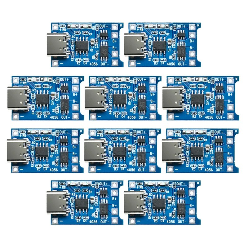 5 ชิ้น 10 ชิ้น Type-c Micro USB 5 โวลต์ 1A 18650 TP4056 TC4056A BMS แบตเตอรี่ลิเธียมโมดูลชาร์จบอร์ดป