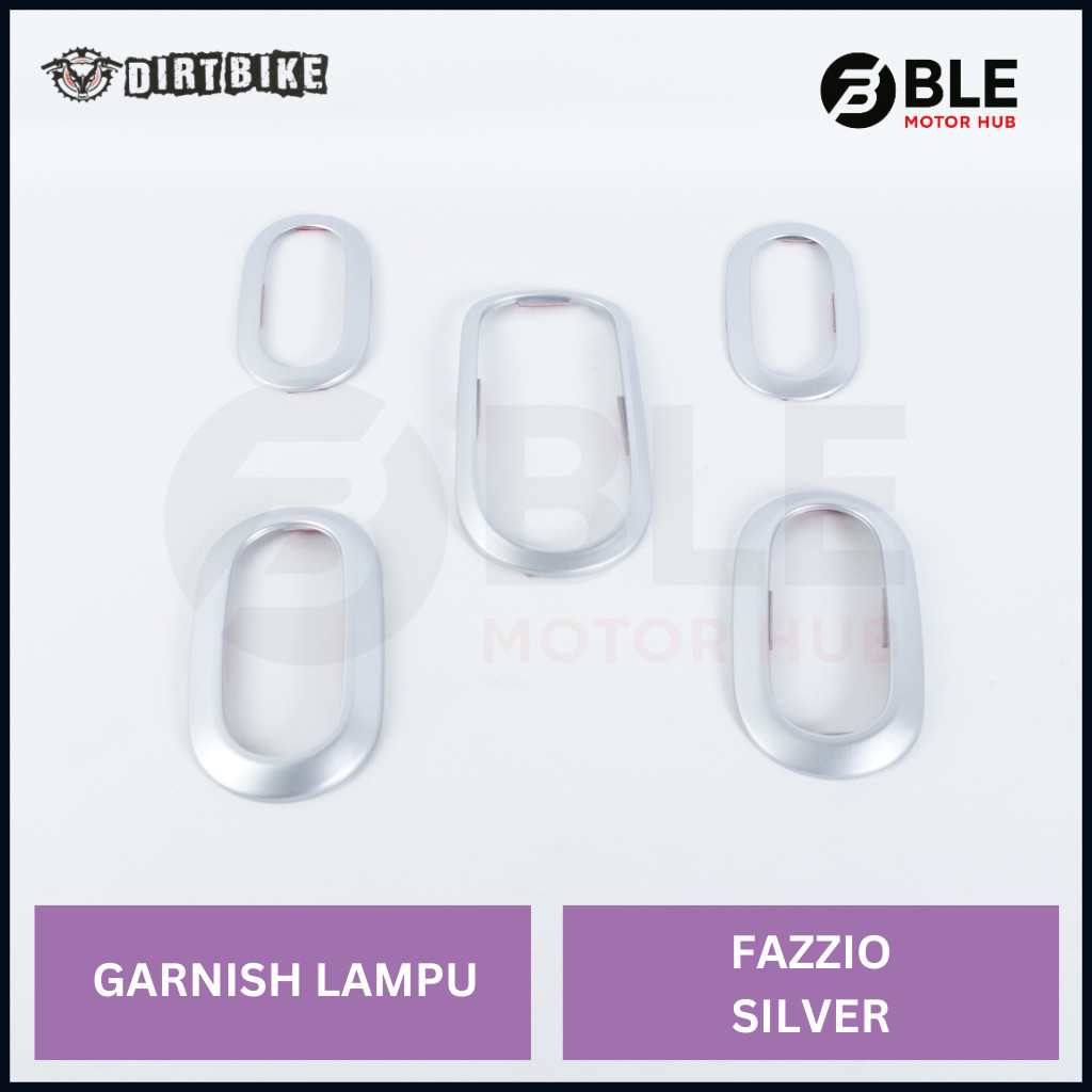 Dirtbike Garnish Fazzio Silver Lamp Trim | BLE มอเตอร์ฮับ